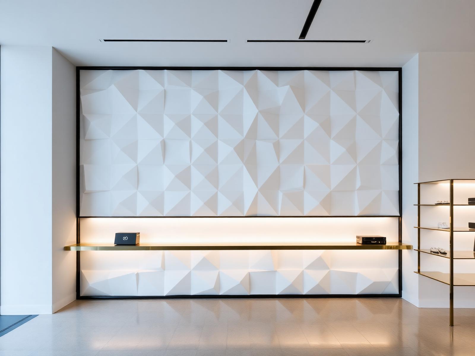 Prism installation, luxury retail